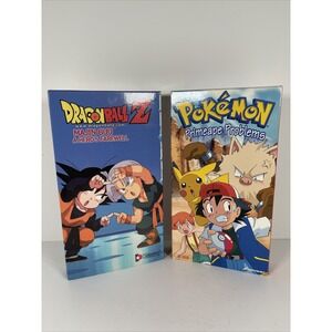 Lot Of 2 Pokemon VHS Primeape Problems Dragonball Z  Majin Buu A Hero's Farewell